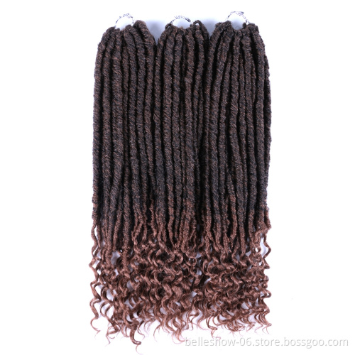 Hot sell Wholesale 20inch  ombre faux dreadlocks faux locs crochet hair dreadlock Goddess locs